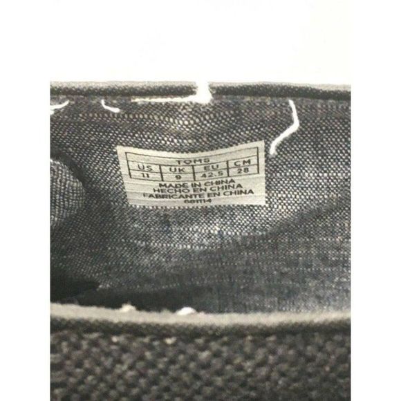 TOMS Black  Canvas Desert Wedge Lace-Up Ankle Booty Shoes Style 681114 US11 - Picture 7 of 10